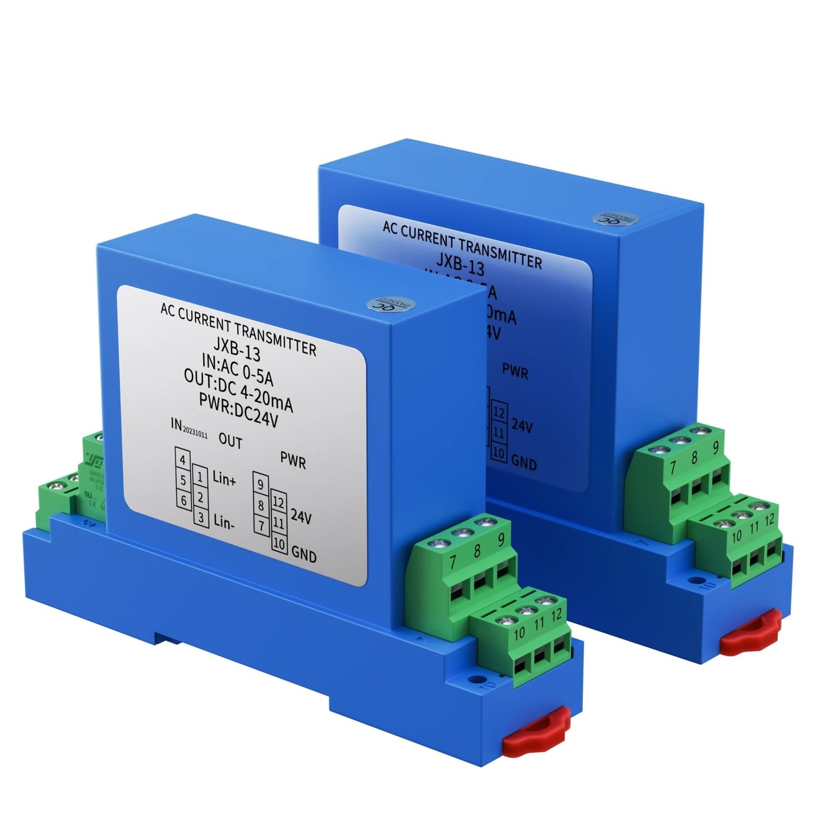 Transmisor de voltaje CA 1000V 1-5V 0-5V Fuente de alimentación CC 24V Convertidor de señal de sensor CC 1 unidad(1-5V Output,DC0-500V,AC220V)