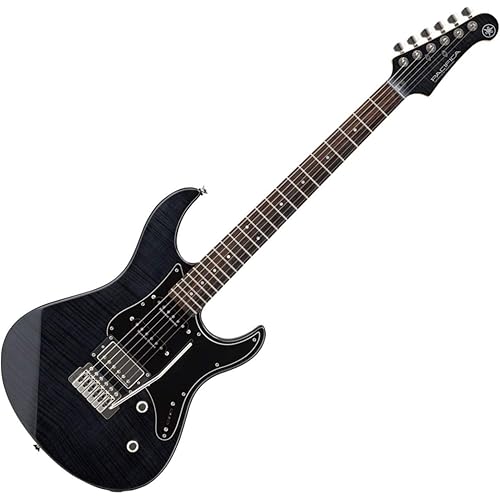 Yamaha 6 String Solid-Body Electric Guitar, Right, Translucent Black (PAC612VIIFM TBL)
