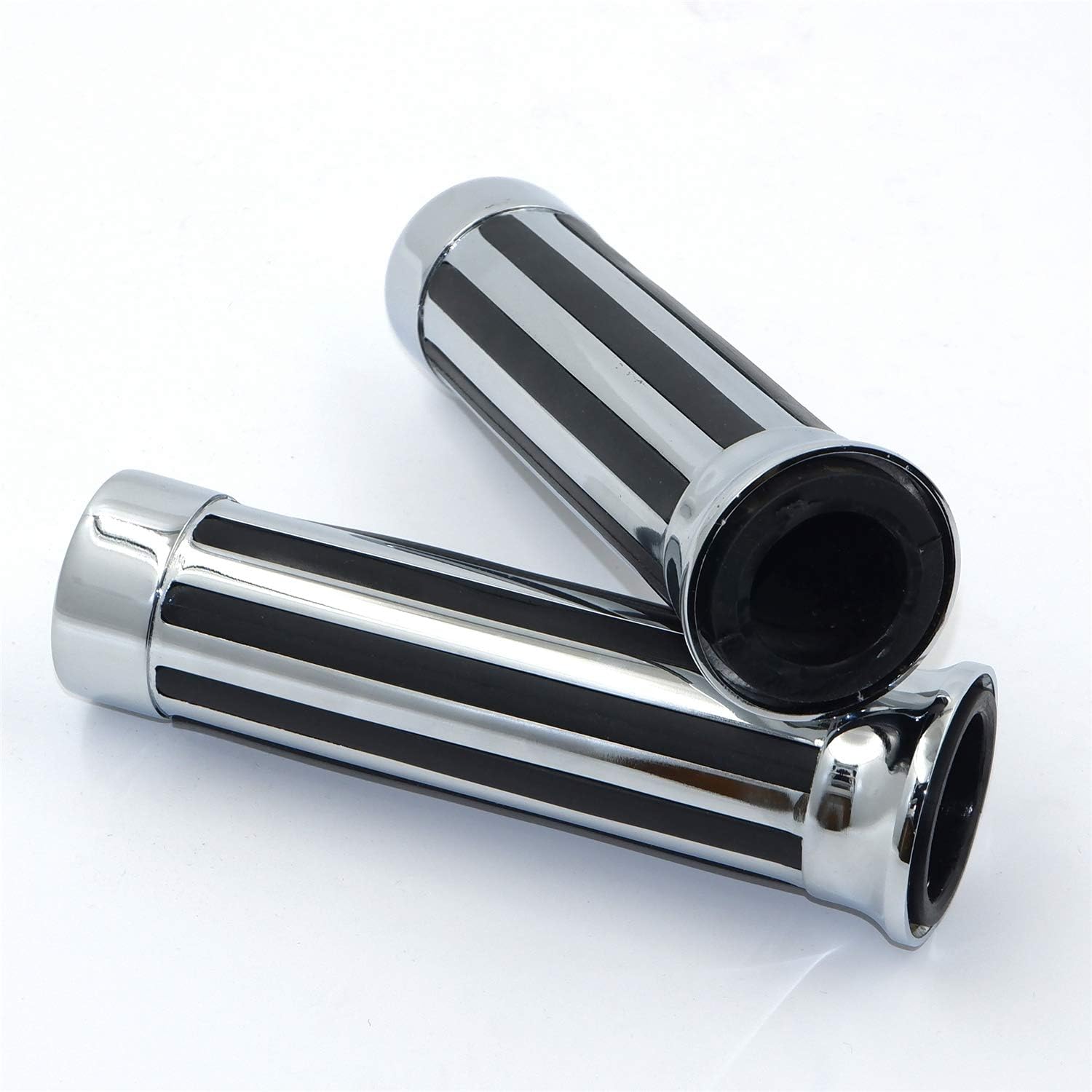 HONGK- Motorcycle 7/8''Hand Grips Compatible with Bike Chromed [B01C0SSUZG]