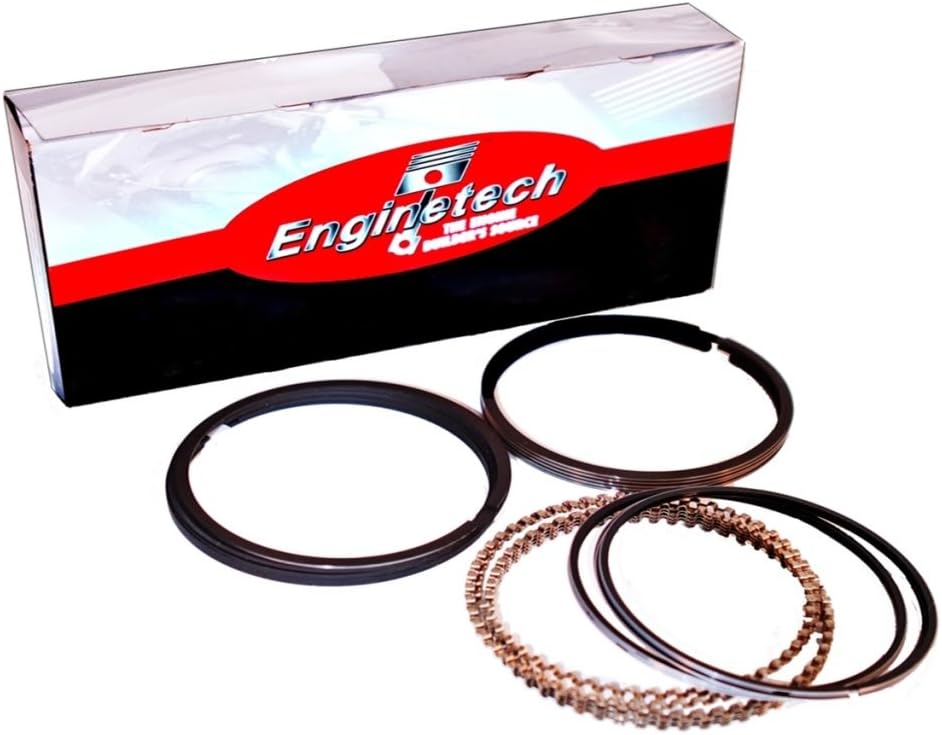 ENGINETECH R40058-STD CAST PISTON RINGS (4.000" BORE) compatible with CHEVROLET SBC 302 327 350 400 / FORD 289 302 351W 351C 351M 400 / CHRYSLER JEEP 327 360