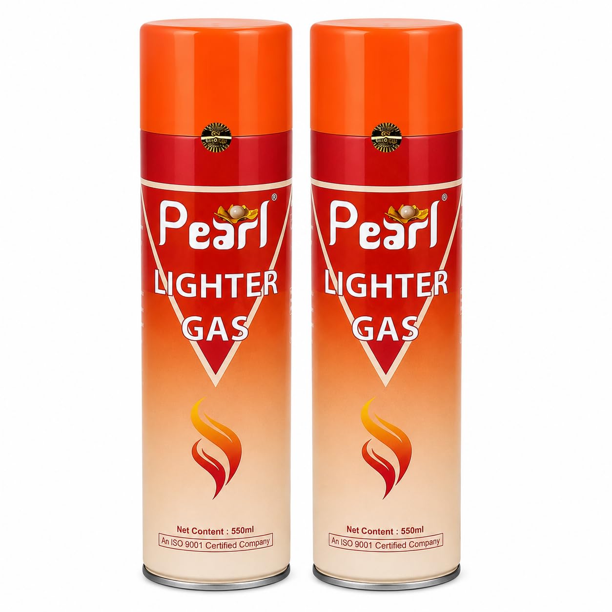 premium lighter gas refill can 550 ml | high purity butane gas for gas lighters, kitchen lighters & compatible refillable devices | clean & reliable performance (pack of 2