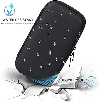 BOVKE Carrying Case for WELLST·G Handheld Game for Kids -Preloaded 220 Retro Video Games, Mini Arcade Electronic Toy for Boys Girls Portable Storage Organizer, Extra Mesh Pocket fits Cable, Black