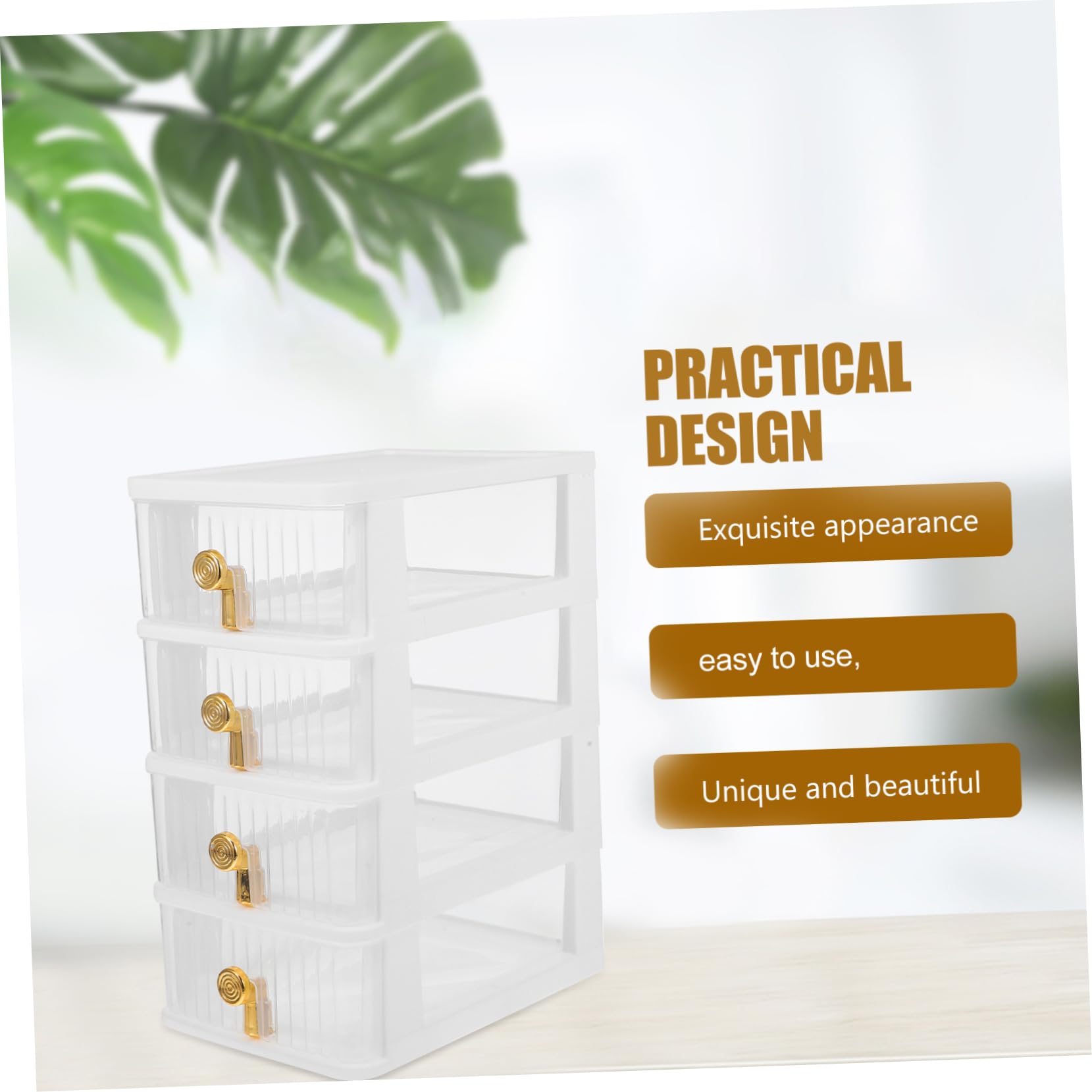 Caja Organizadora De Escritorio Transparente Diseño De Cajón Para Almacenamiento De Cosméticos Materiales De Oficina y Accesorios Medidas Para Mantener El Orden El Hogar y