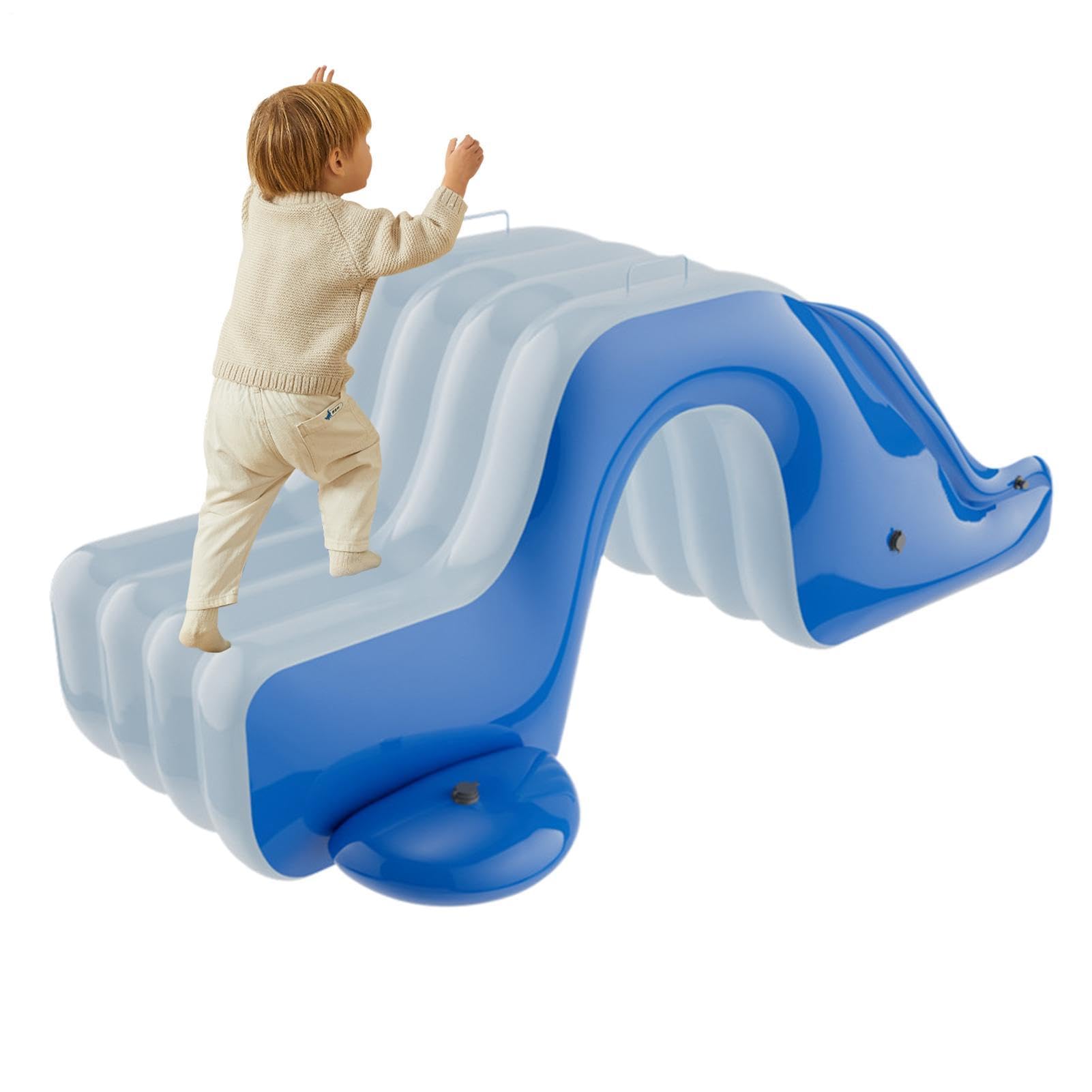 Wasserrutsche Aufblasbar für Kinder, Blow Up Pool Rutsche, PVC, Belastbar bis 50kg, Anti-Rutsch Oberfläche, Einfacher Aufbau, für Pool, Garten, Terrasse, Outdoor Wasser Spielzeug (175x105x75cm)