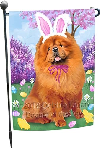 Miniatura 8 de Doggie of the Day Banderas de jardín para perro irlandés Chow Chow Chow del Día de San Patricio, para exteriores, doble cara, jardín, porche,