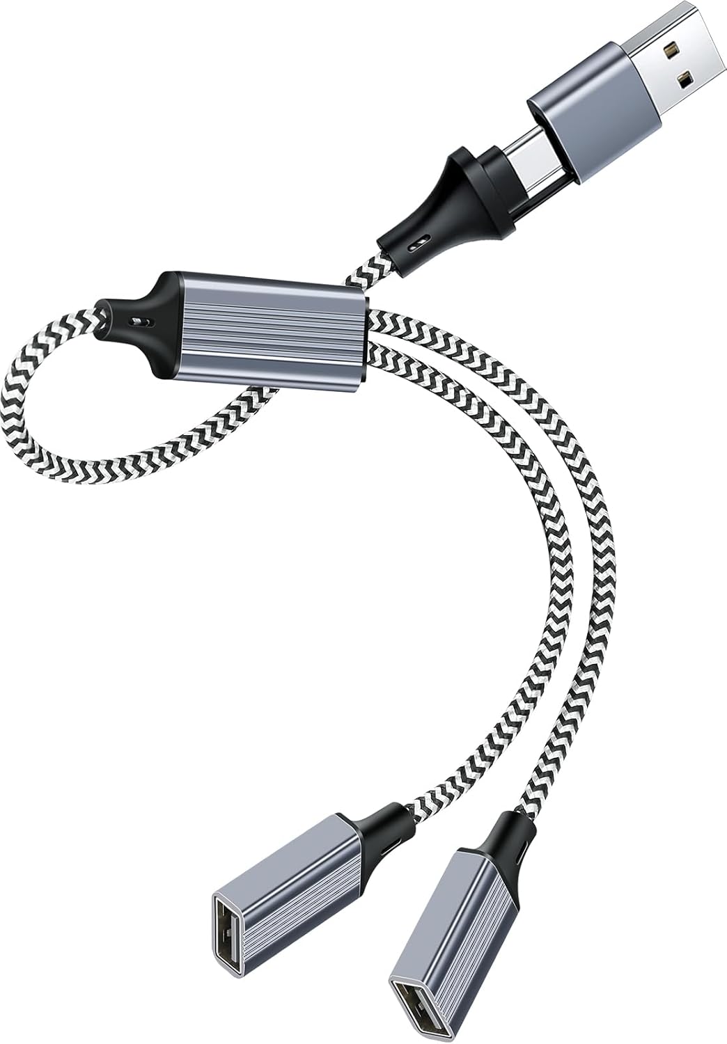 SAISN USB C Splitter Dual USB Data Y Splitter Adapter USBC Male to USB Female