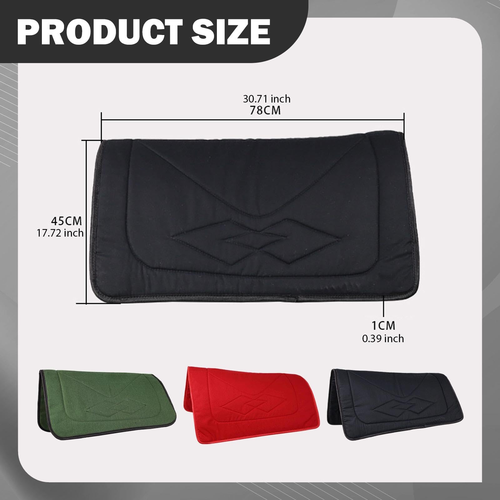 Protector de Silla de Montar para Caballo, Absorbente del Sudor, Transpirable, Resistente a La Abrasión, Antideslizante, para Competición Y Deporte.