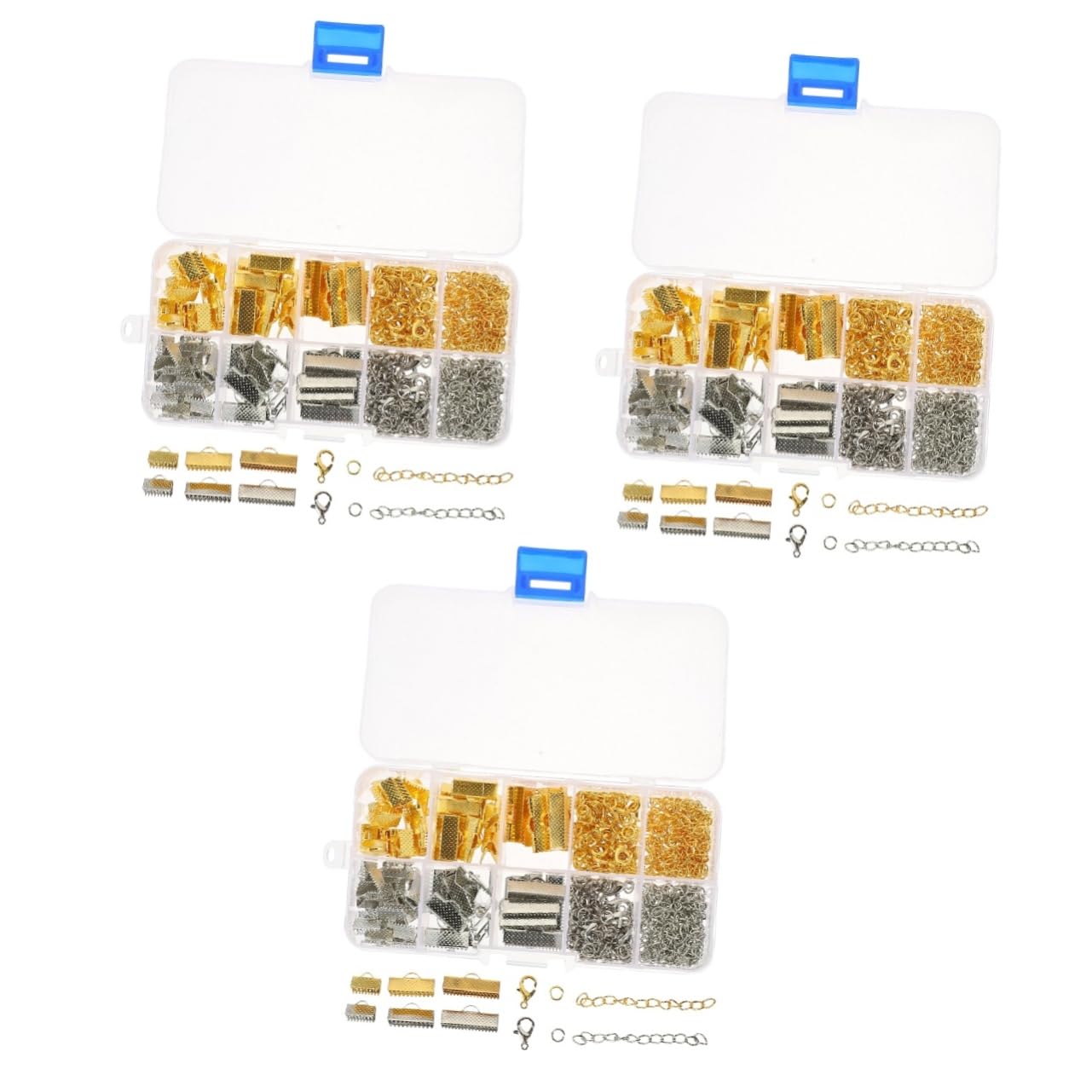 Gadpiparty 3 Cajas Cadena De Extensión De Hebilla De Langosta Broches De Langosta Para La Fabricación De Joyas Broches De Sujeción Del Extremo Del Cordón Aleación
