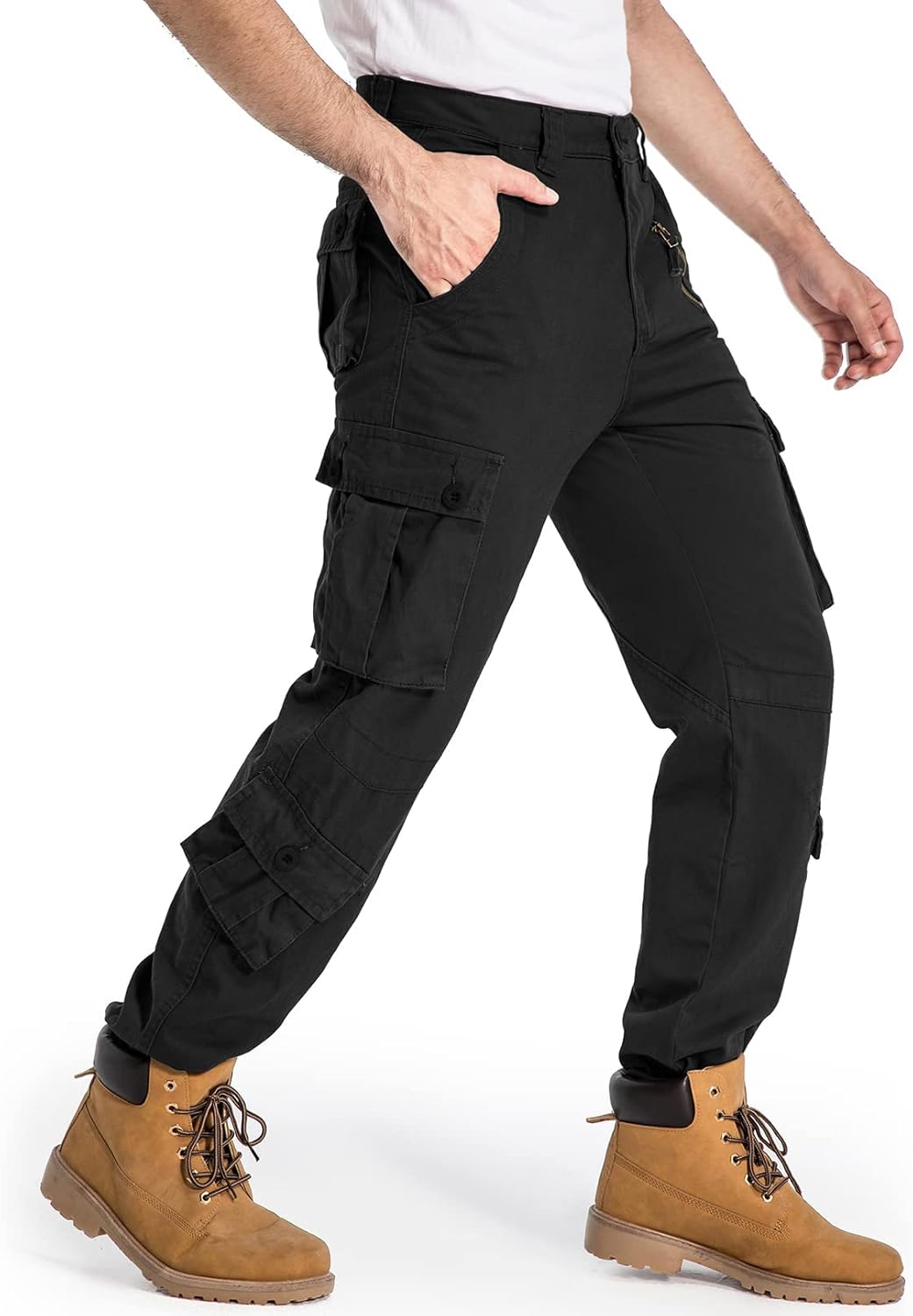 Men's BDU Casual Military Pants, Tactical Wild Army Combat ACU Rip Stop Camo Cargo Work Pants Trousers with 8 Pockets - Image 3