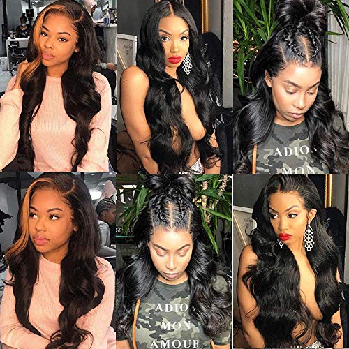 LUXEDIVA-Brazilian-Straight-Body-Wave-Hair-3-Bundles-with-Closure-Frontal-Wavy-Human-Weave-Hair-Unprocessed-Virgin-Human-Hair-with-Closure-4x4-Lace-Closure-13x4-frontal-Natural-Black