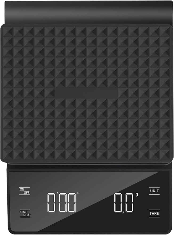 Digital Coffee Scale with Timer 3kg/0.1g High Precision Tare Function for Pour Over Maker Brew