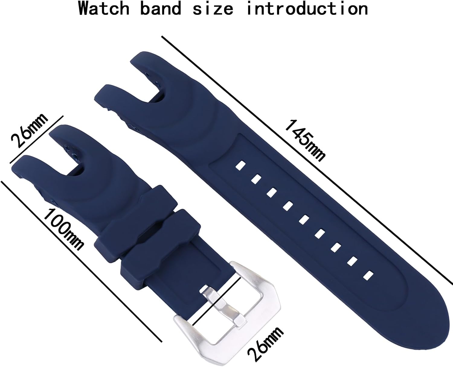 Men's rubber watch strap compatible with Invicta Reserve Collection Venom 0361 1594 11962 14459 16150 16311 18881 19484 20342 5735 6051 6105 6110 80577 80580 F0003 ILEF0003A Outdoor Sports waterproof silicone watch band wristband bracelet accessories for women