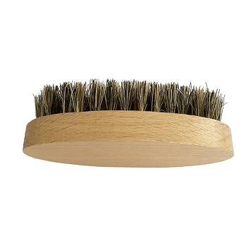 For Facial Hair Boar Bristle Beard Brush Oval Wood Handle Beard & Mustache Brush Massage Comb Men Beard Grooming Tool