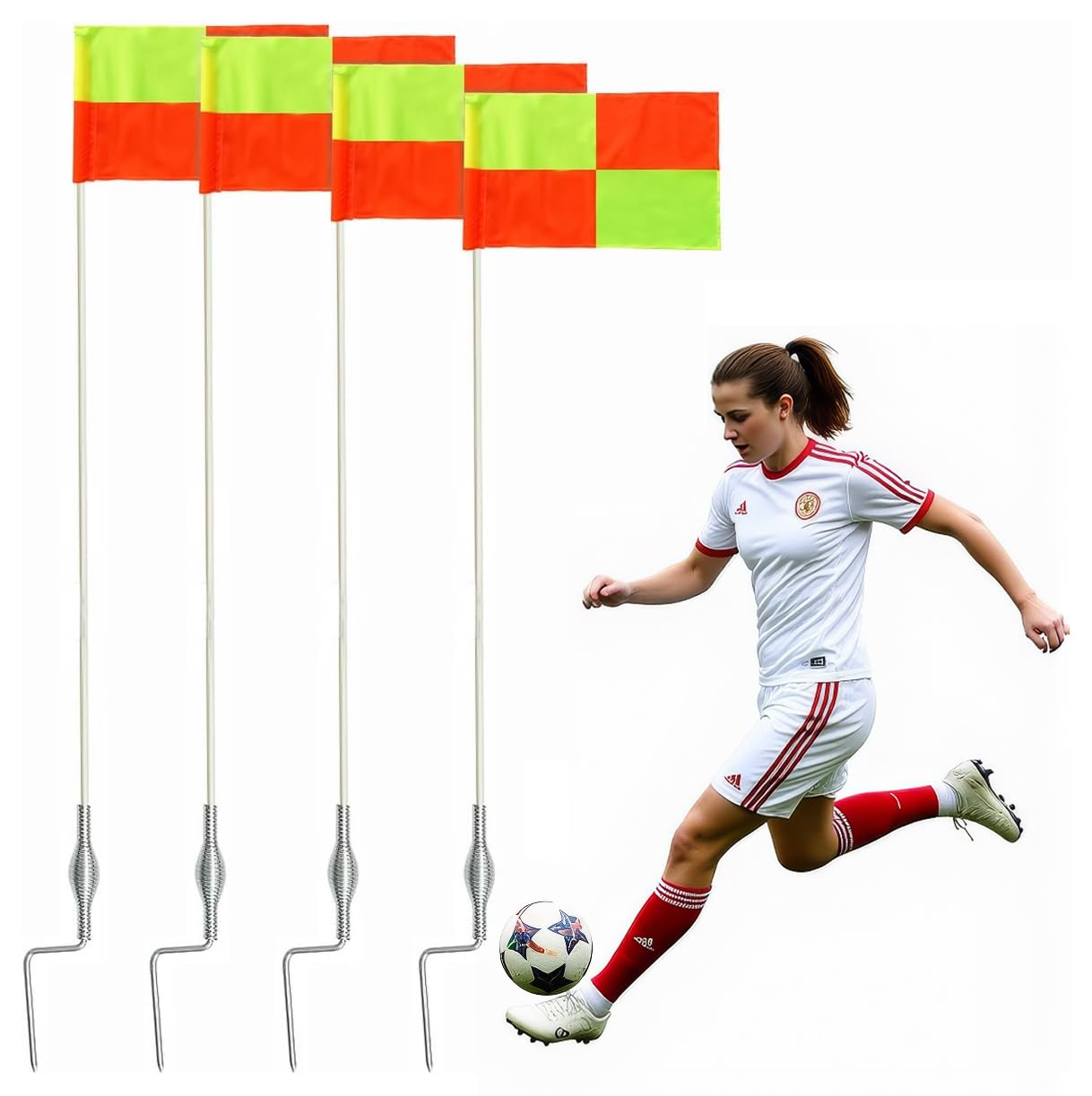 F Fityle Drapeau D'angle De Football, Accessoires De Sport