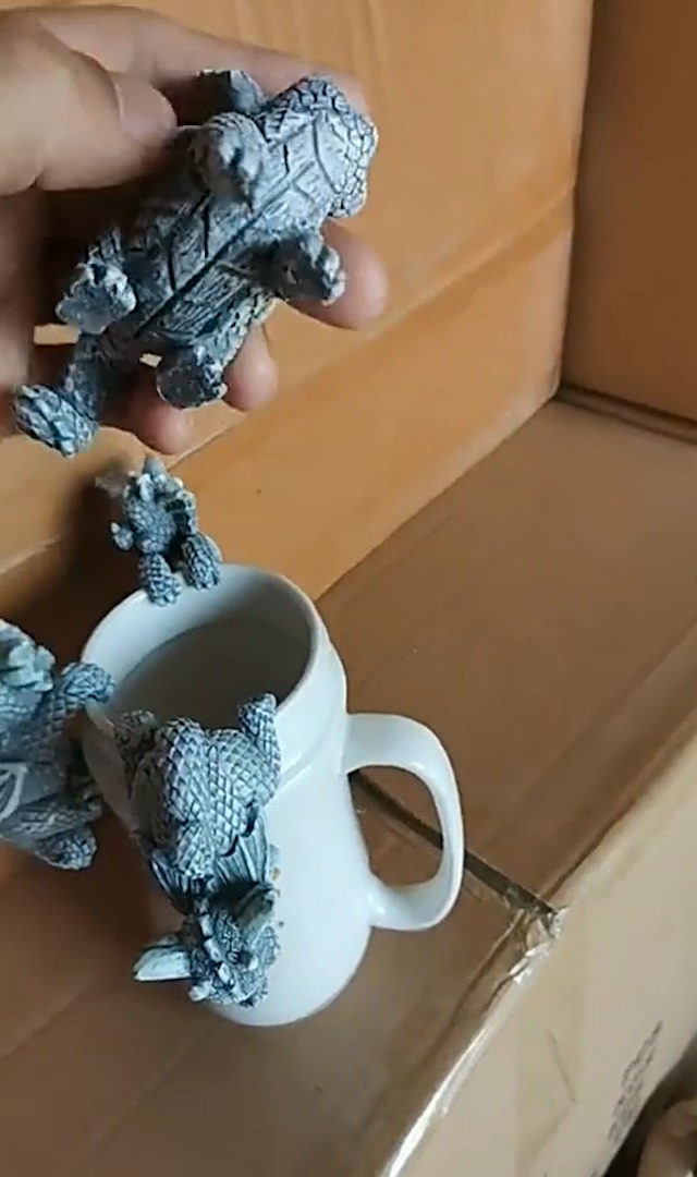 Figura decorativa 3D dinosaurio en resina set de 4 miniatura 7