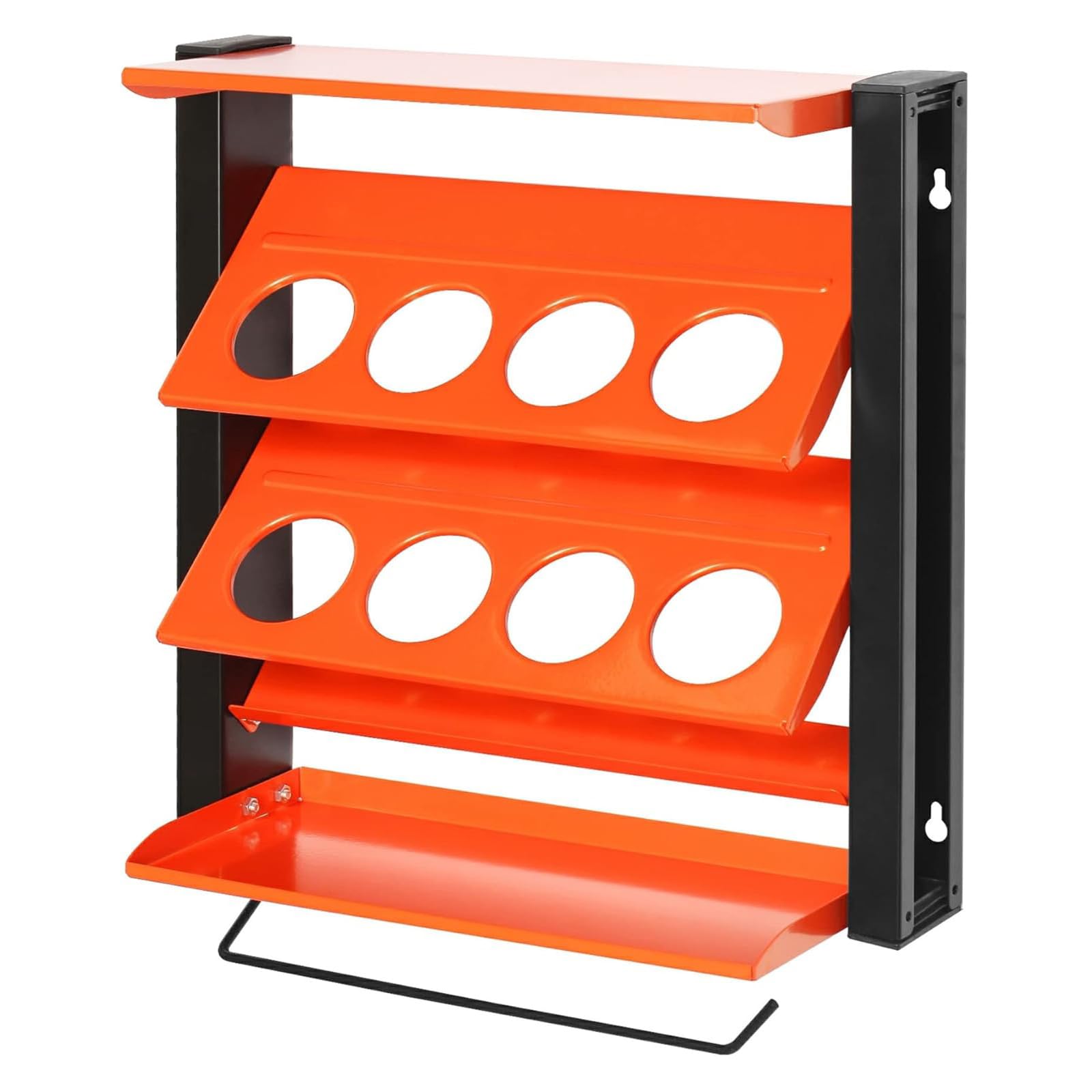 2 Stock Spraydosenhalter,Sprühdosenhalter mit 1 Ablagen und Papierhandtuchstangen bis zu 8 Gleichzeitig Speichern,Dosenhalter für Garage Geschäft und Zuhause