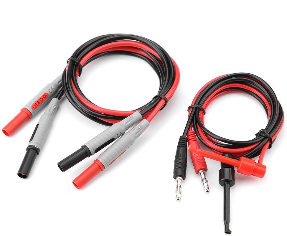 Black Friday Clearance Multimeter Test Probe Kit P1600E 15 in 1 Multimeter Probe Hook Test Lead Kits BNC Test Cable 4mm Male to 4mm Female Banana Plug