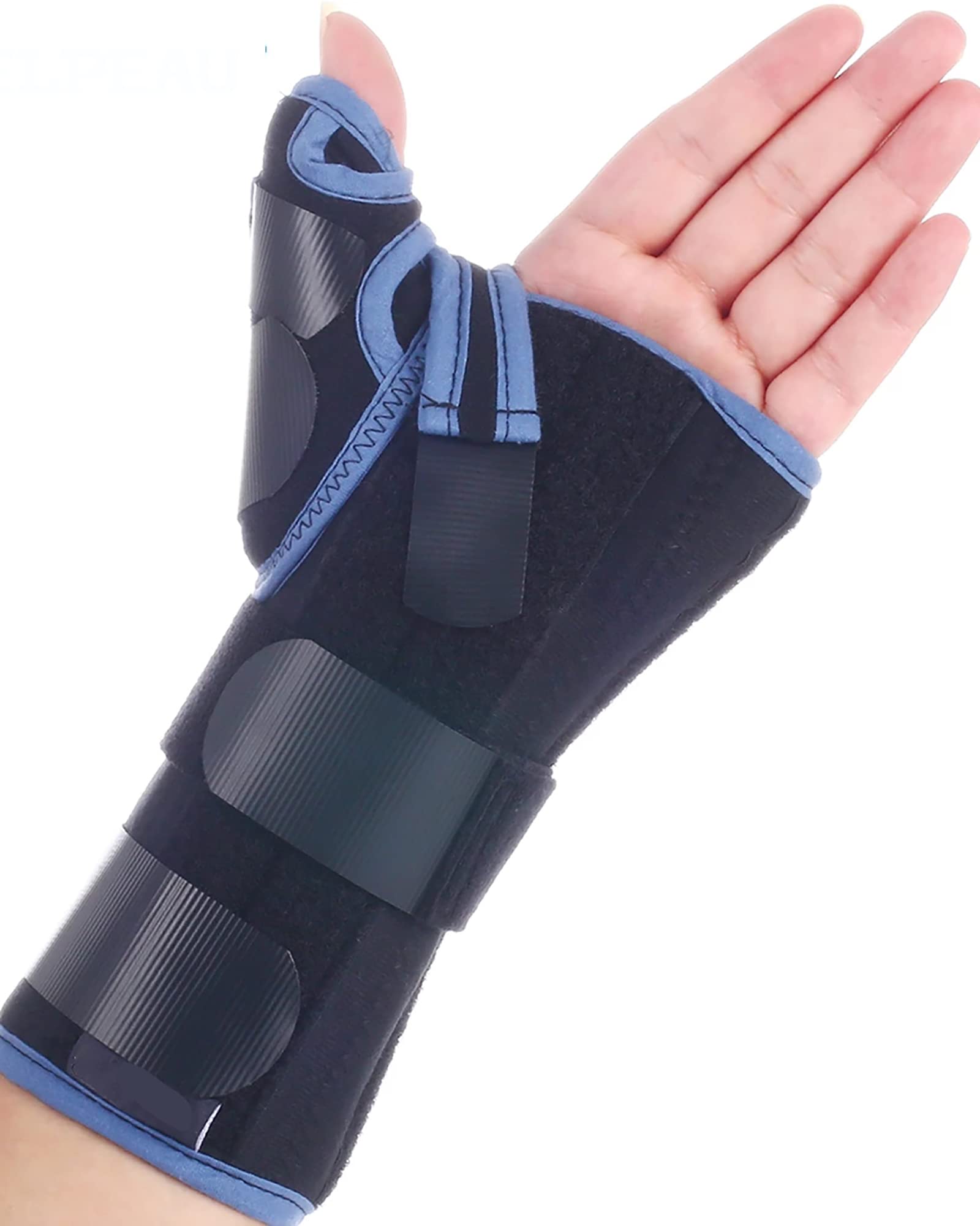 Muñequera extraíble, soporte para mano, artritis, férula para pulgar, muñeca nocturna ajustable, inmovilizador de pulgar, envoltura estabilizadora para accidente cerebrovascular, derecha, M