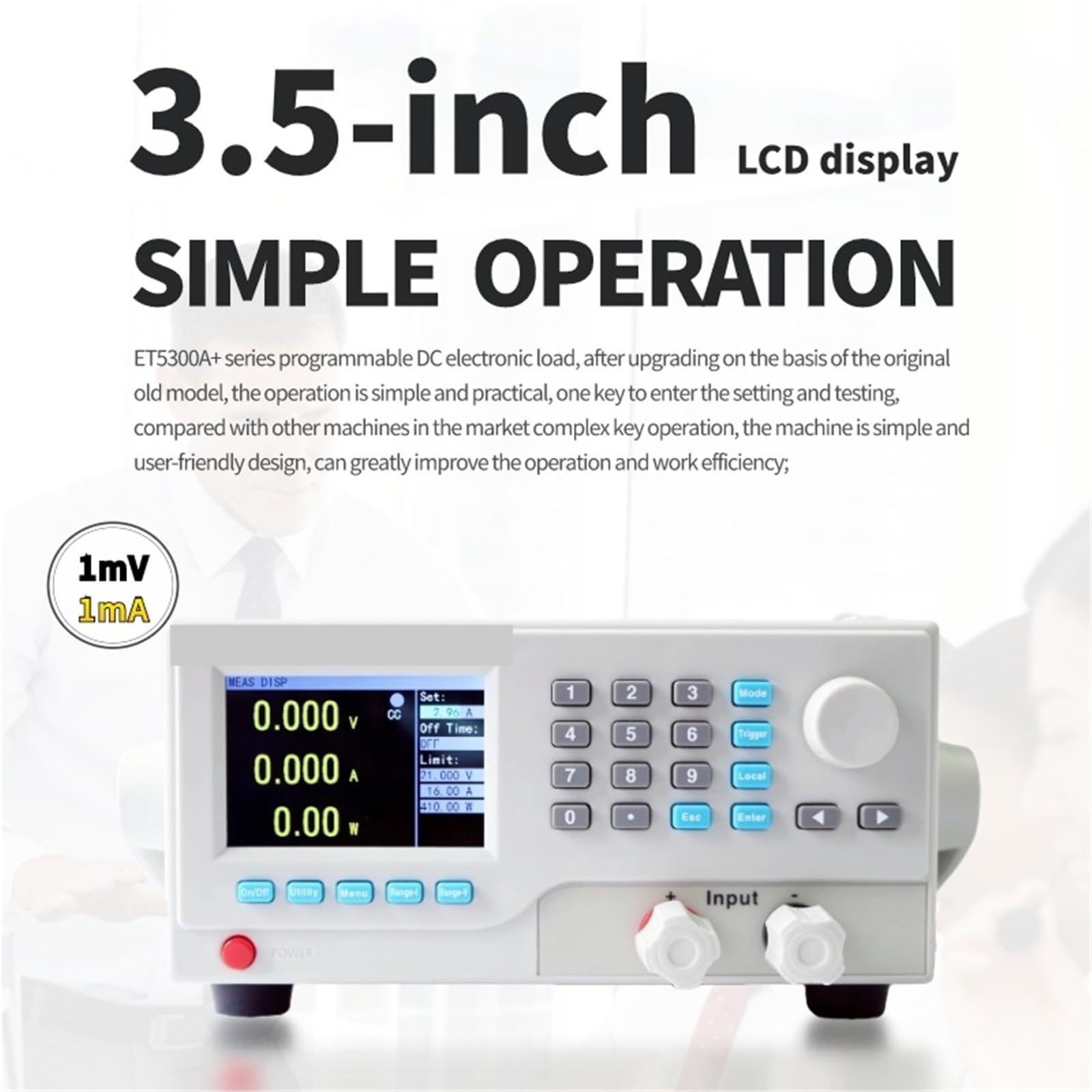 Testeur de capacité de batterie programmable ET5301, écran LCD, simple/double canal, 150 V, 60 A, 400 W, USB, RS-232, 485 Fréquence précise(ET5302)