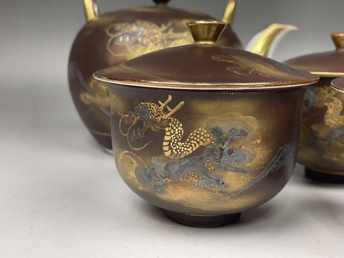 Amazon.co.jp: N九谷焼 茶器セット 雲龍図 銀細工 揃い 煎茶碗 Amazon.co.jp: N九谷焼 茶器セット 雲龍図 銀細工 揃い 煎茶碗