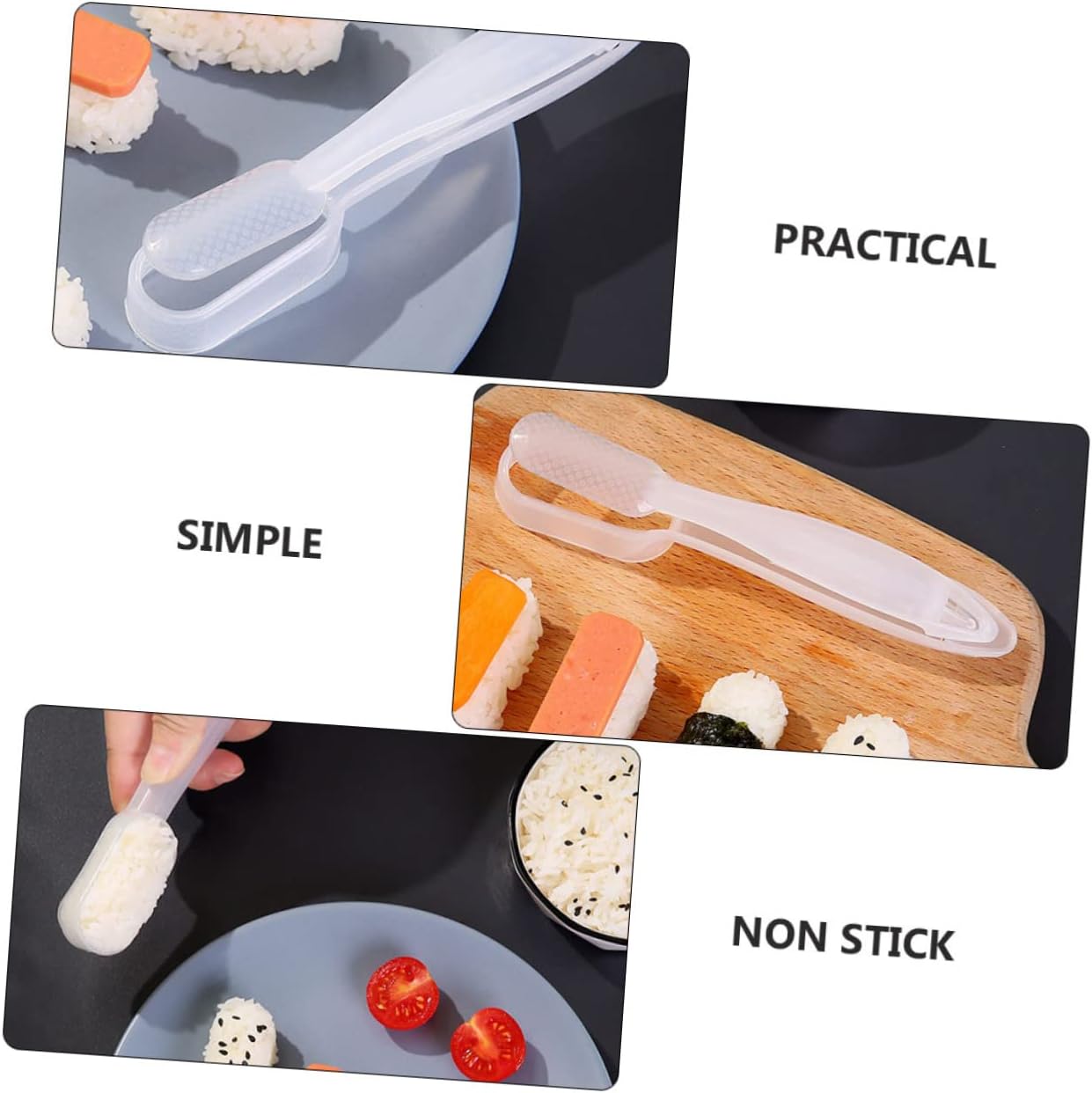Ciieeo 4pcs Sturdy Rice Ball Molds Nigiri Sushi Maker Press Mold Non-stick for Diy Sushi image 3