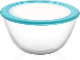 CELLO Ornella Toughened Glass Mixing Bowl with Premium Lid | Microwave Safe & Dishwasher Safe | Clear & Non- Porous Glass... Price In India