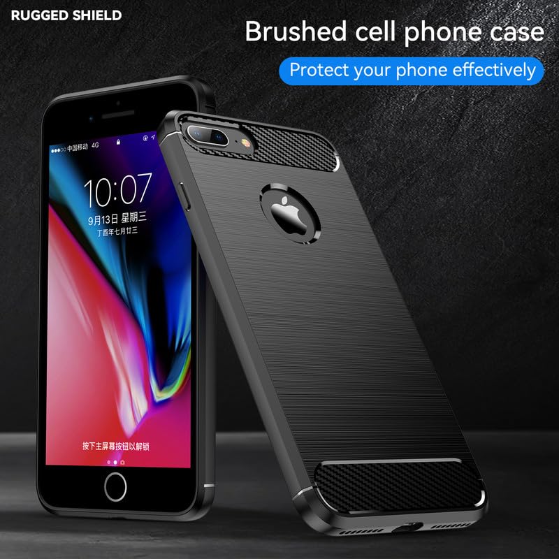 Image of Basic Case for iPhone 7 Plus, 8 Plus (Carbon Fibre Black)