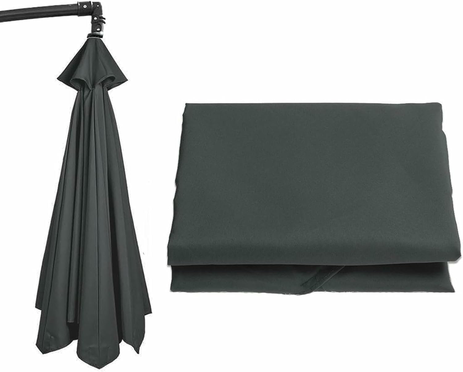 Replacement Parasol Cover, 300/270/200CM Replacement Parasol Canopy, 6 Arms/8 Arms Replacement Parasol Fabric Cover, Waterproof UV30+, for Standard & Cantilever Parasols(Red,6 Ribs-2.7m(8.8ft))