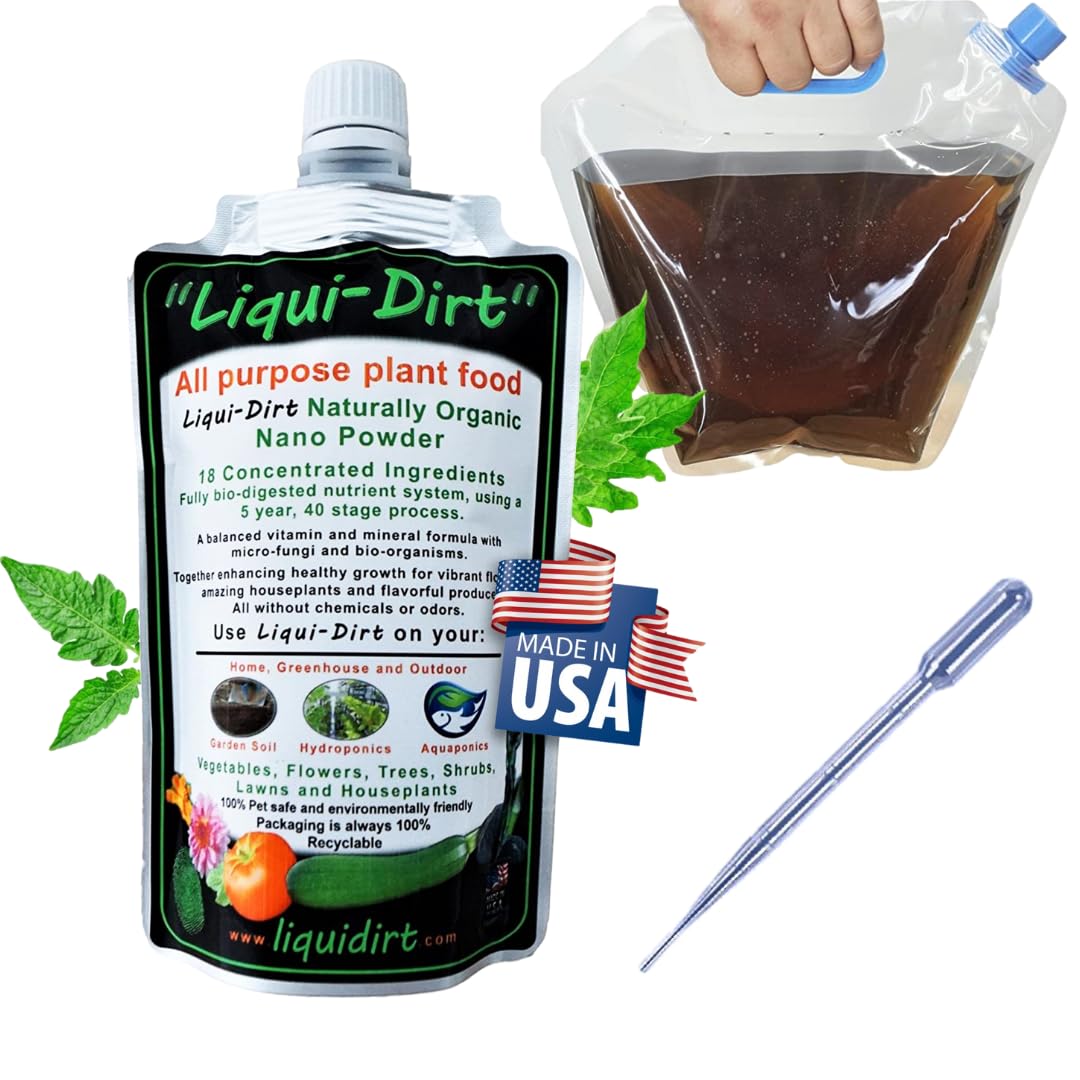 Naturally Organic Plant Food Fertilizer for Indoor Houseplants, Rare Aroids, Flowers, Gardens, Vegetables, Herbs - All Purpose NPK with 18 Vitamins, Micro-Fungi & Bio-Organisms - 50 Gal Kit