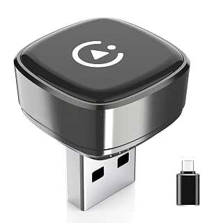 Wireless Carplay Adapter, Suitable for Vehicles Equipped with Cabled CarPlay, Plug and Play Feature enables Fast and Stable CarPlay Wireless Connection, Suitable for 800+ Vehicles (Grey) - Amazon product rated Grade A