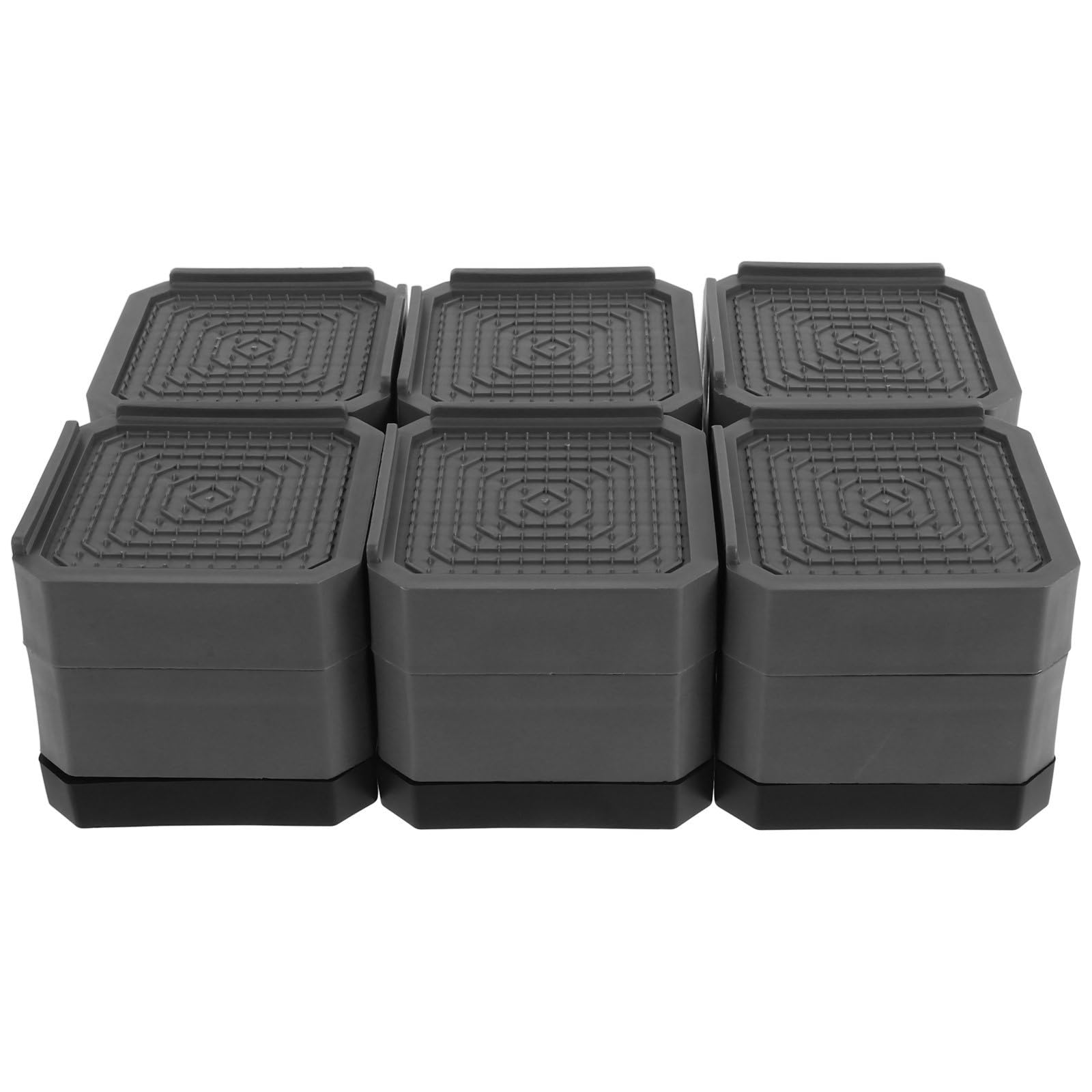 6 Bases Antideslizantes de Plástico para Lavadora y Muebles, Almohadillas Amortiguadoras de Ruido y Vibración para Uso Hogar, Paquete de 6 Unidades