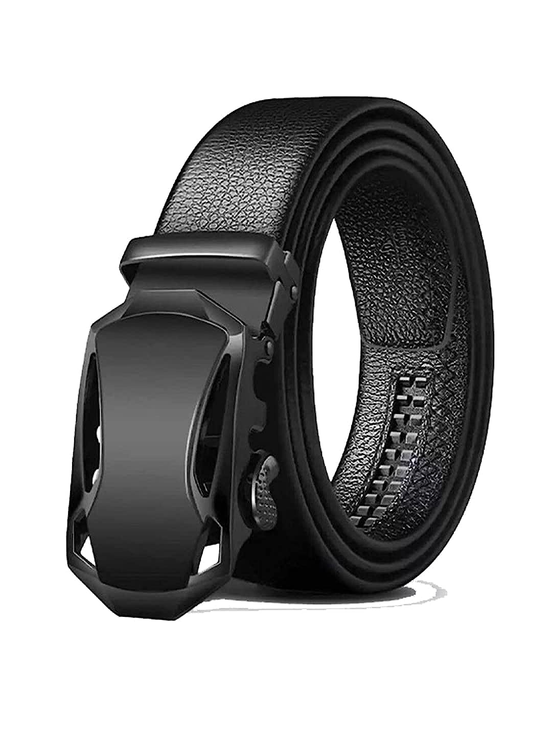 Genuine Leather Belt For Men | Casual Belt | Original Branded Belt | Adjustable Free Size Fits 28-40 Inches Waist | (Black)-image-26