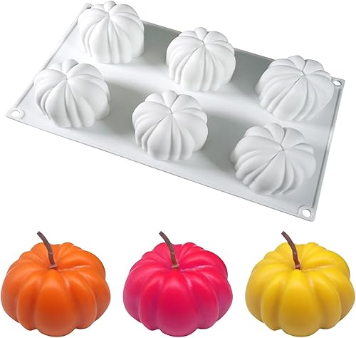 Molde de vela de burbujas 3D  Moldes de jabón de silicona de Navidad de 6 cavidades, molde para pastel de mousse, velas de cera de soja, cubos de