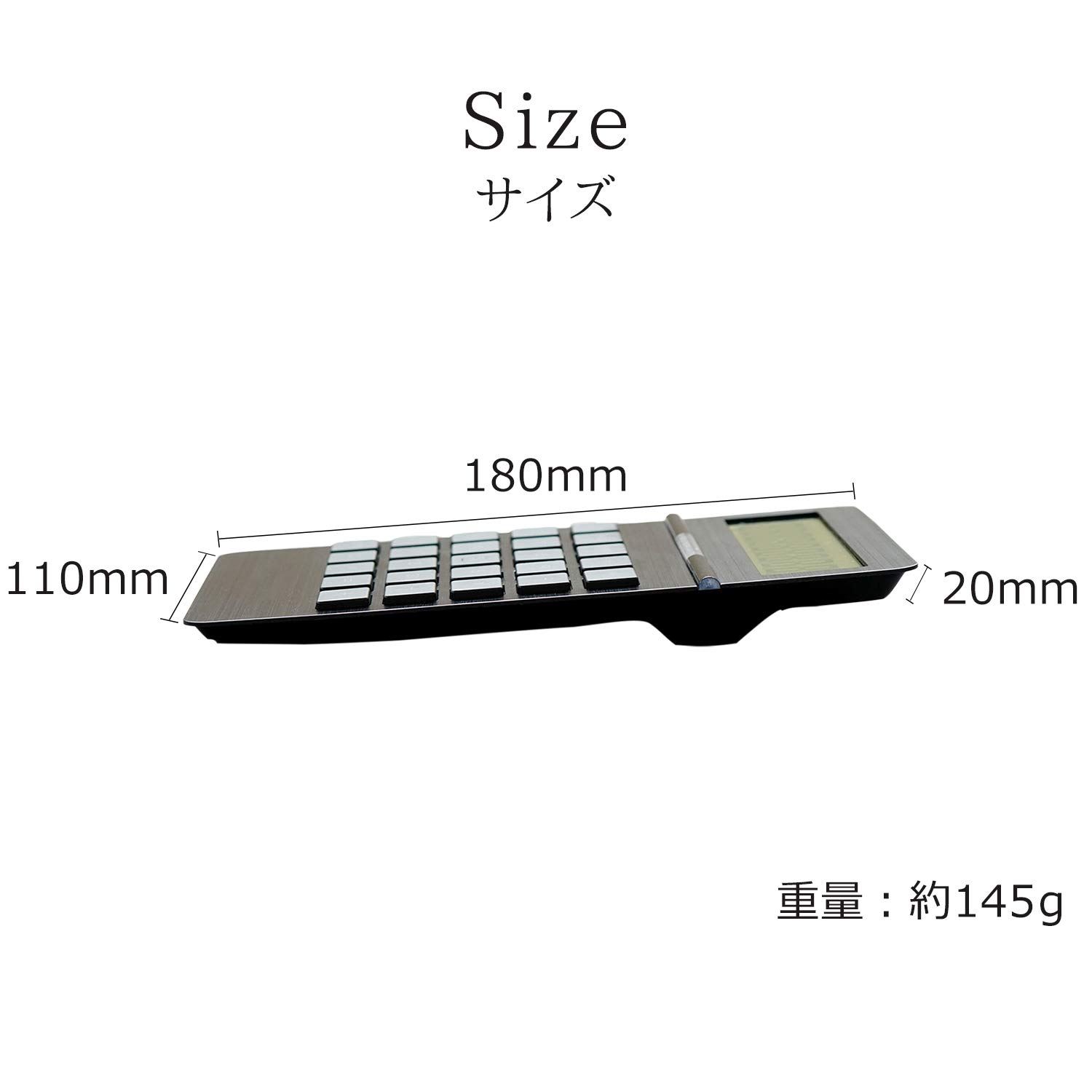 Amazon.co.jp: アルミ製 電卓 10桁 ソーラー充電 電池不要 シンプル 