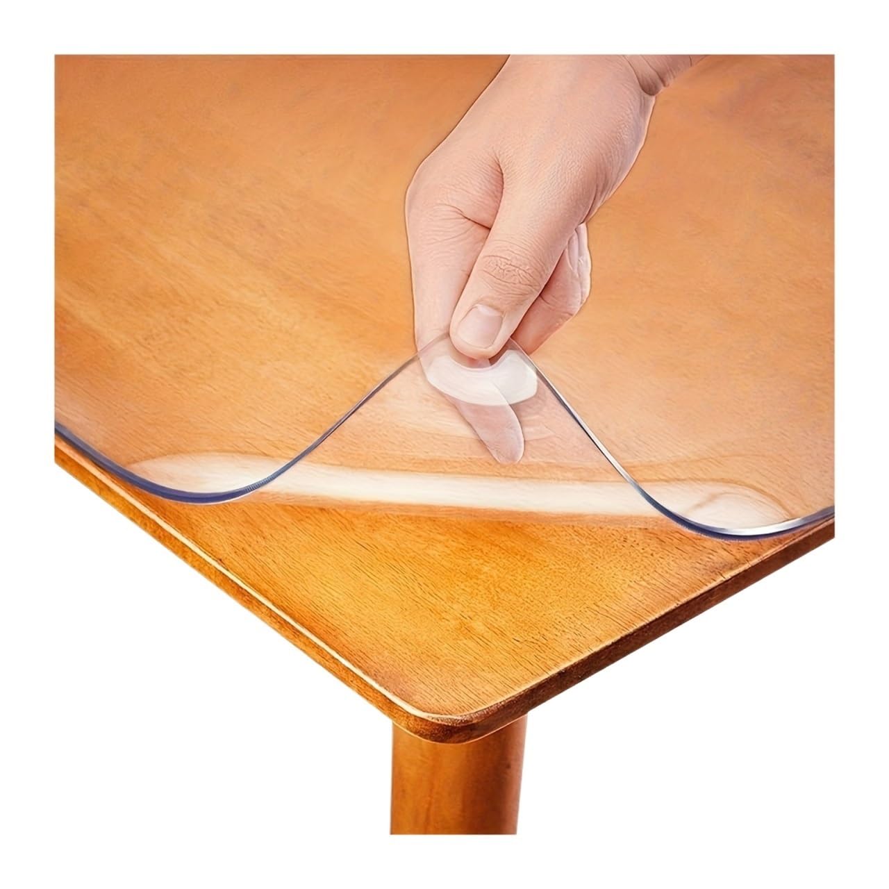 ZFIHAV 1pcs Clear PVC Desk Protector Table Non-Slip Easy To Clean Mat for Tables(40cmx80cm)