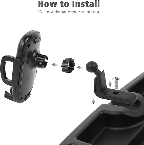 Miniatura 6 de JeCar TJ Soporte para teléfono móvil con bandeja de almacenamiento, accesorios interiores compatible con Jeep Wrangler TJ 1997-2006