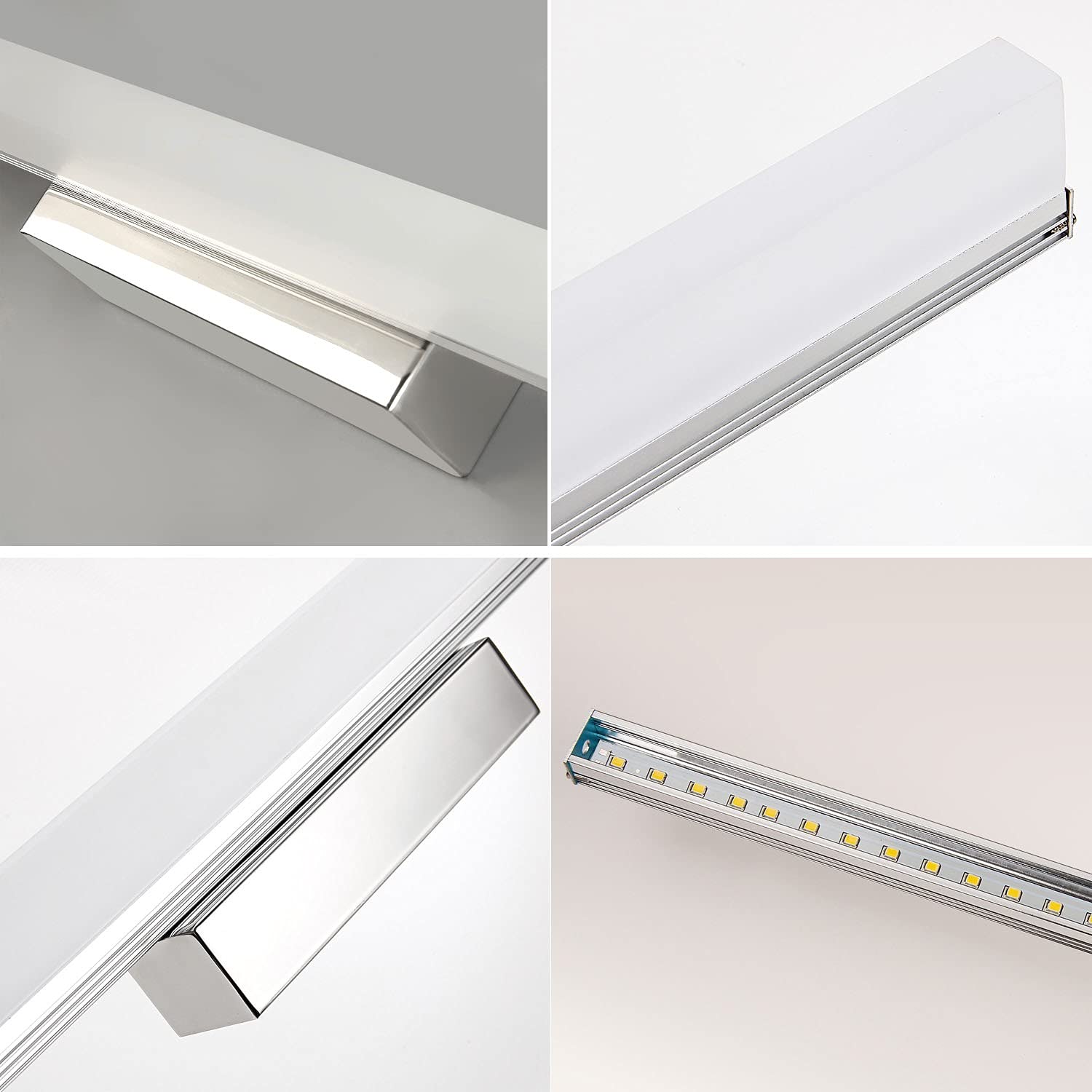 LED-Badezimmerspiegelleuchte 80 cm, 16 W, 1280 lm, modernes, warmes Weiß (3000 K), Wandleuchte für Waschtischunterschränke