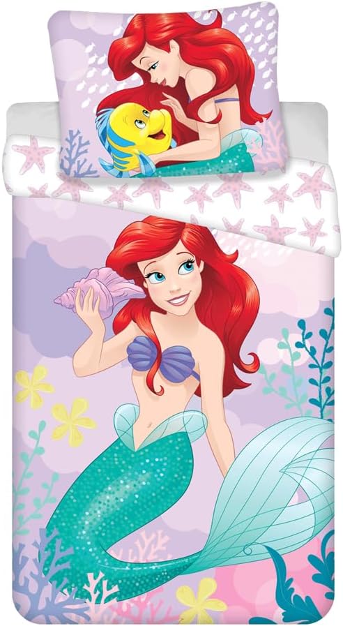 Parure de lit réversible Barbie Sirène - Rose - 140 cm x 200 cm | Leroy Merlin