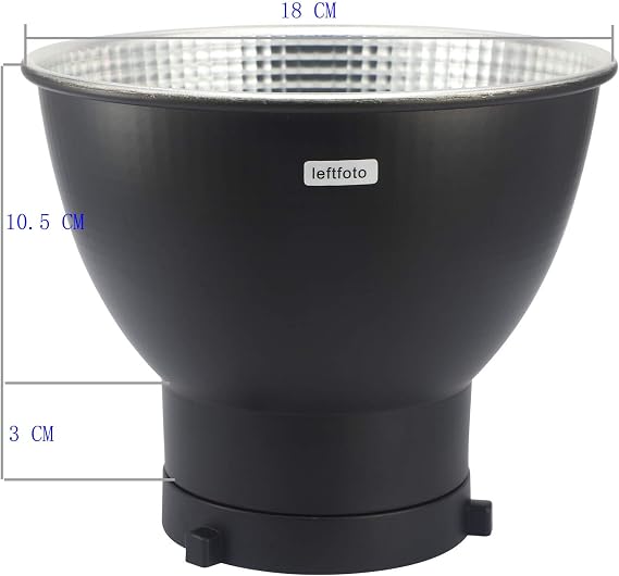 LEFTFOTO 7inch/ 18cm Standard Reflector Diffuser Lamp Shade Dish for Bowens Mount Studio Light Strobe Flash