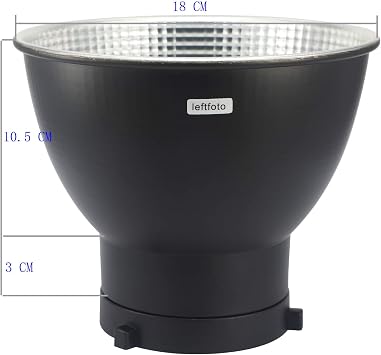 LEFTFOTO 7inch/ 18cm Standard Reflector Diffuser Lamp Shade Dish for Bowens Mount Studio Light Strobe Flash
