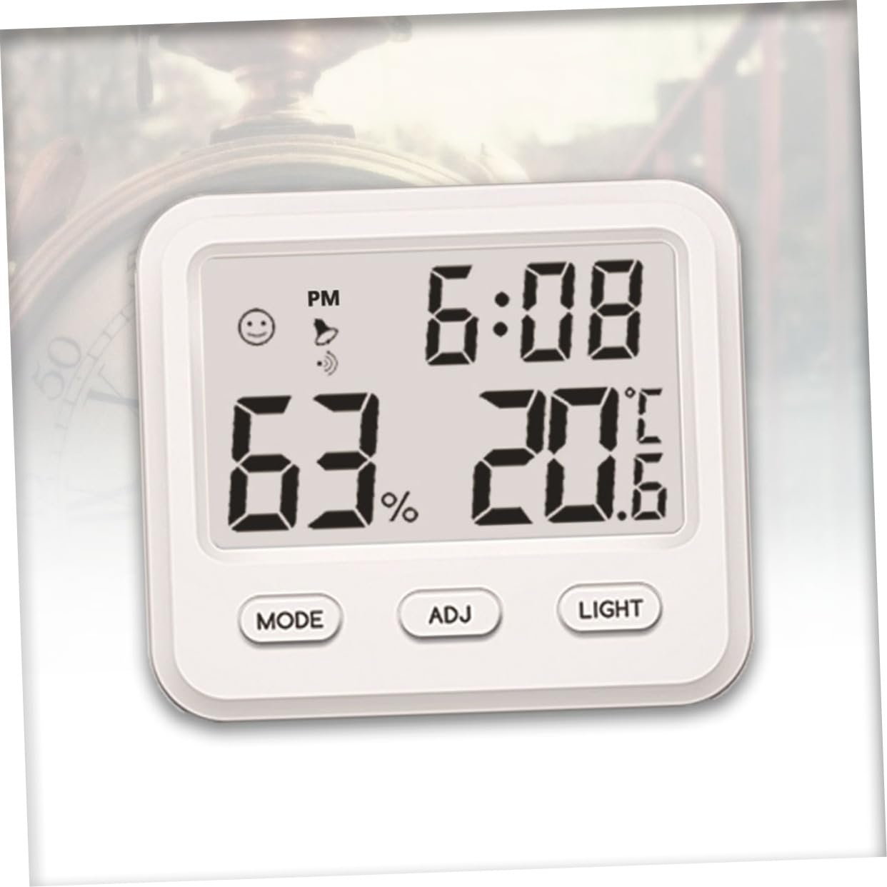 Happyyami Hygromètre Électronique 3 Pièces hygromètre domestique thermomètre intérieur thermomètre sans fil d'intérieur thermomètre domestique affichage numérique blanche Salon