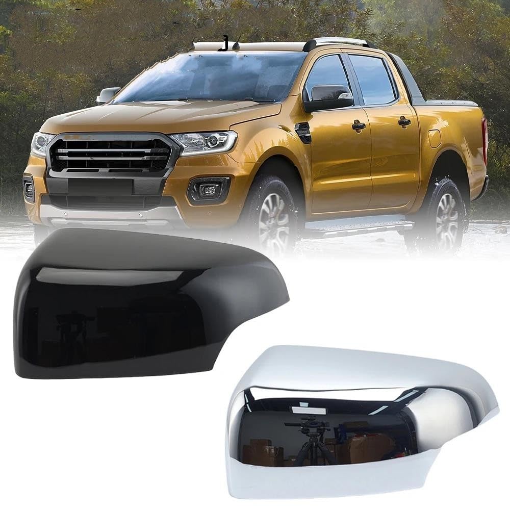 Pour Ford Ranger T6 PX Everest 2012-2021 Pour Mazda BT-50 2012-2020 Couvercle De Rétroviseur Latéral De Voiture Coques de rétroviseur(Chrome plating right)