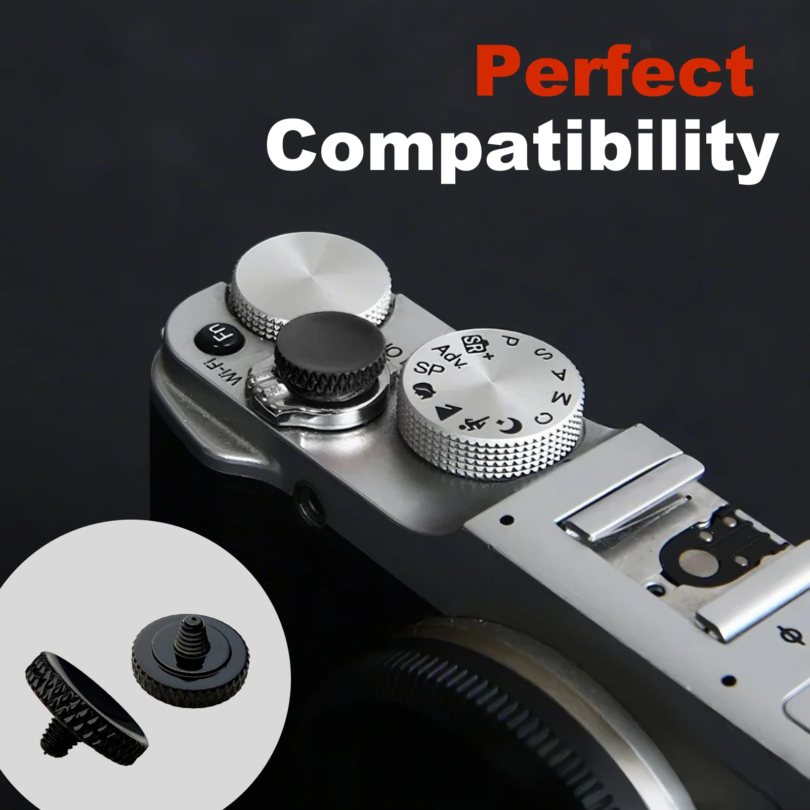 Deluxe Zachte Ontspanknop Voor Fujifilm Camera's – 2 Stuks – Concaaf Ontwerp – Koper – Compatibel Met X100VI, X-T5, X-PRO3, X-E4 En Meer – Eenvoudige Schroefmontage