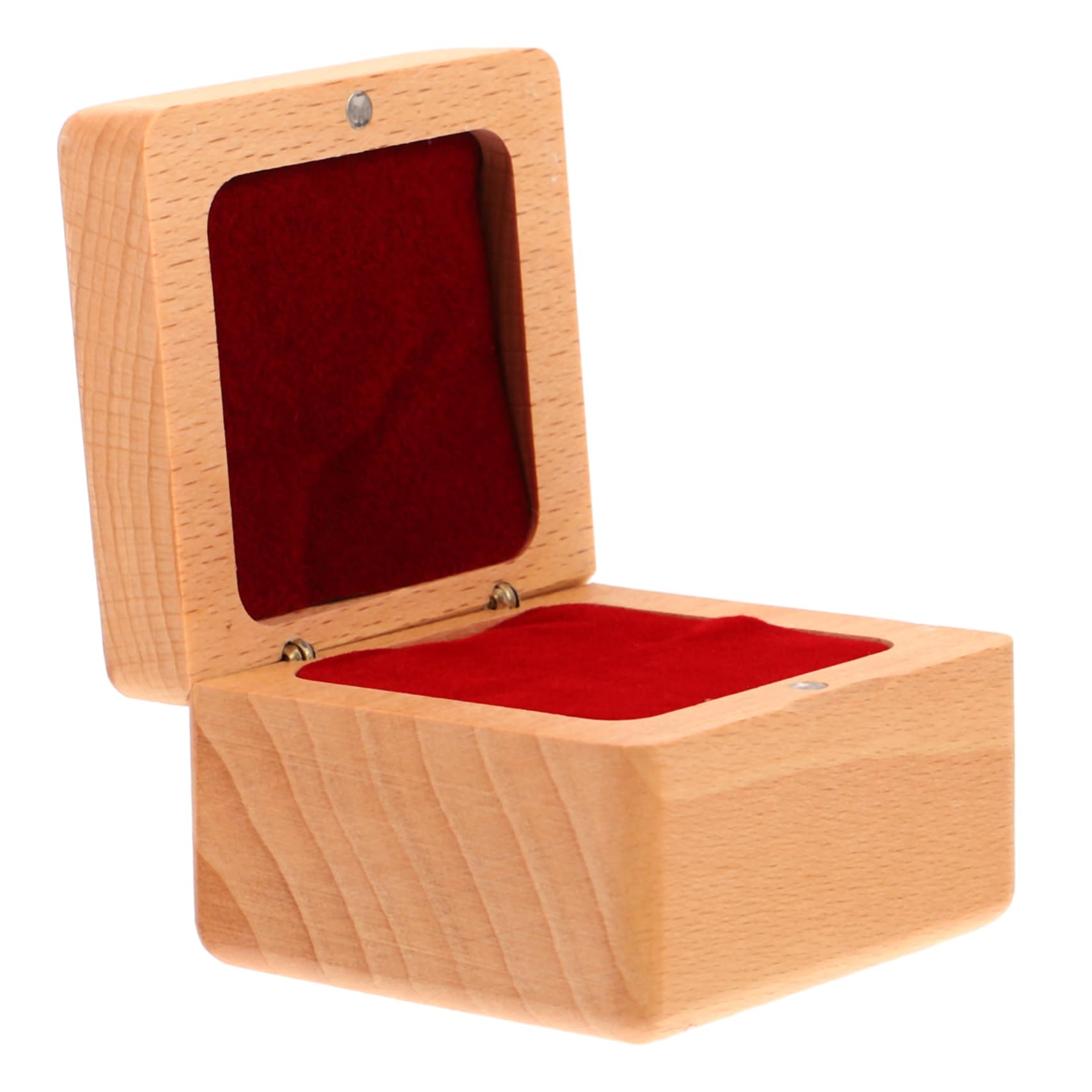 Beavorty 4 Pièces Boîte à Anneaux Bois de Hêtre Organisateur de Multifonctionnel pour Alliances et Boucles Oreilles Rangement Durable et Élégant pour Fiançailles