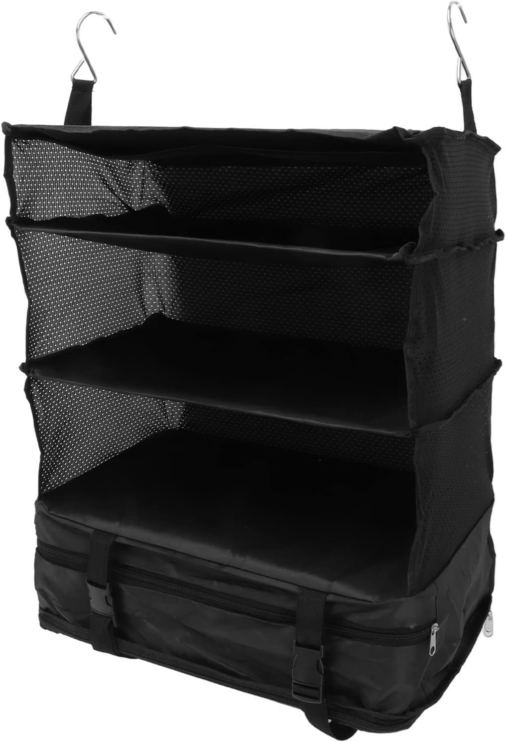 Portable Hanging Travel Bag, 3 Shelf Large Capacity Water and Tear Travel Storage Bag Versatile Small for Camping