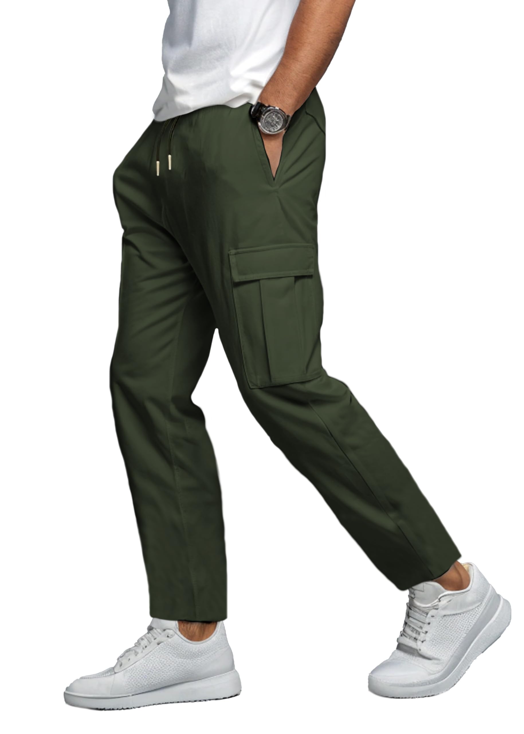 peppyzone Men's Stylish Casual Trousers for Men | 4 Pocket Trouser Pants for Men | Regular Fit Cargo Pants | Men’s Trouser for Daily & Outdoor Wear-picture-19