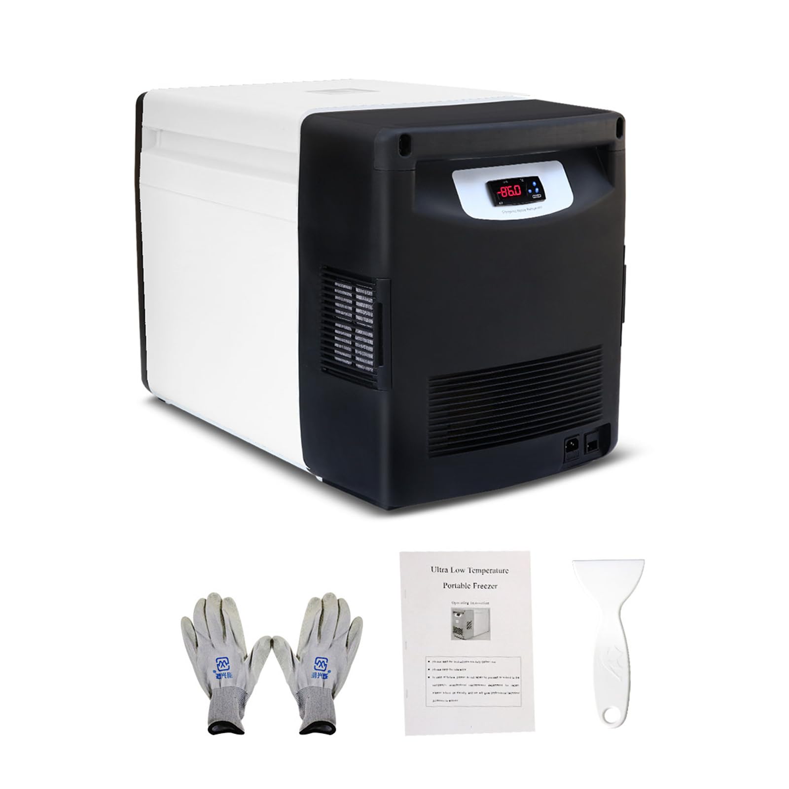 Laboratorio Congelador Portátil Ultra Baja Temperatura - 86 ℃ Congelador para Almacenamiento de Muestras de Laboratorio y Transporte Médico en Cadena Fría, 20L Azul