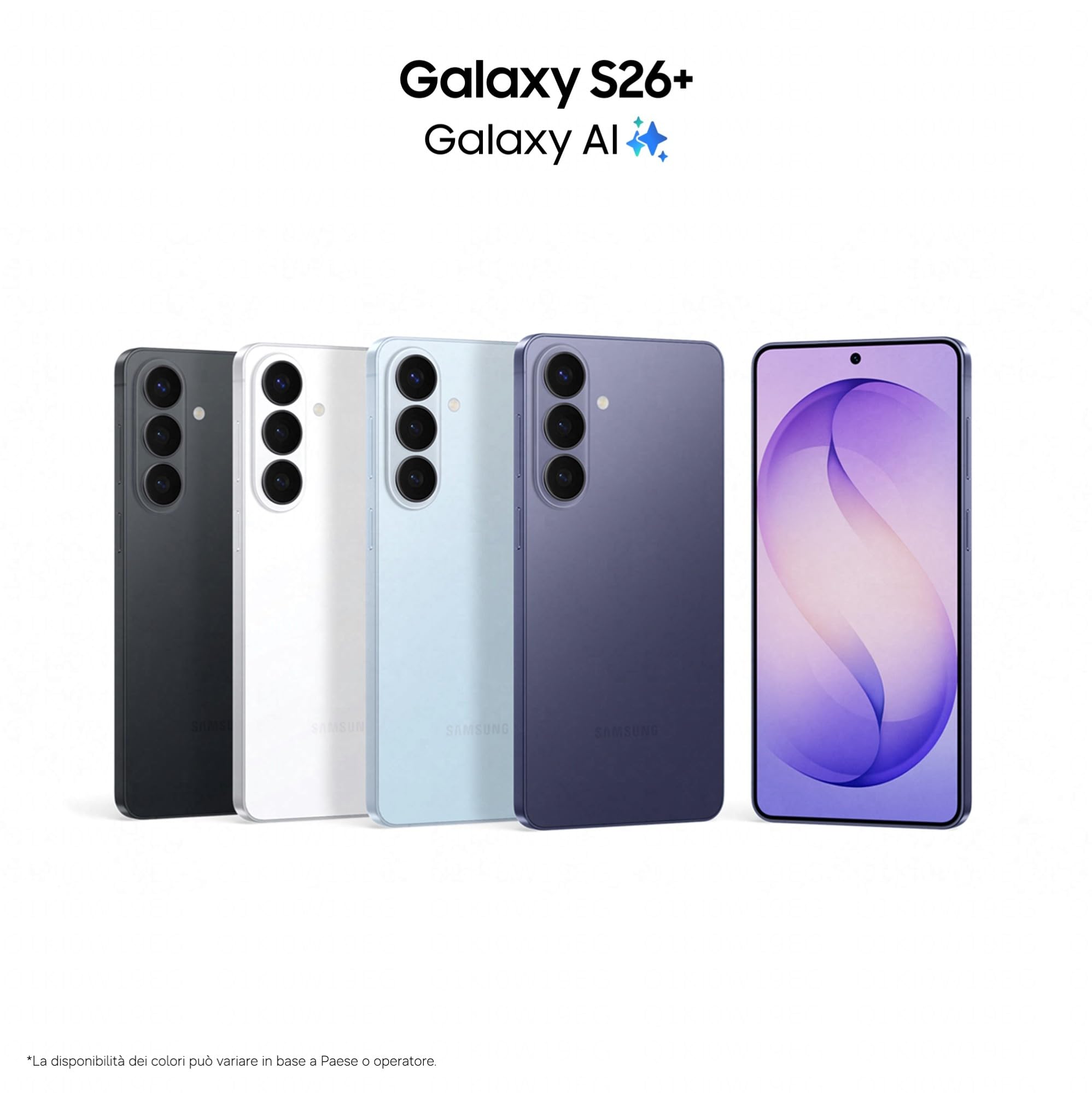 Samsung Galaxy S26+, 256GB, Cobalt Violet [Versione italiana] | 3 anni di Garanzia, Smartphone AI, Processore Avanzato, Assistente Foto, Creative Studio, Camera 50 MP, 4900 mAh