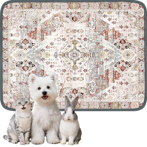 Washable Pee Pads for Dogs, Reusable Puppy Potty Training Pads, Ultra-Absorbent Thick Waterproof Leak-Proof Non-Slip Pads & Mat for Crate, Playpen, Floor, Whelping & Housebreaking , 2 Pack 18"x24"