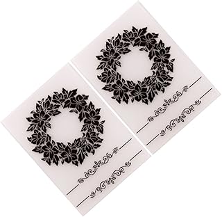 KJHBV 2Pcs Pastas De Arquivo De Plástico Estênceis De Plástico Molde De Círculo Molde De Papel Em Relevo Moldes De Estampagem Em Relevo Pasta De Plástico Em Relevo DIY Estêncil Molde De